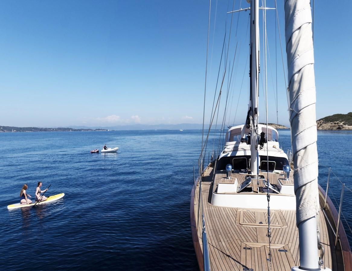 a boat in the water aboard LADY FLORE Yacht for Sale