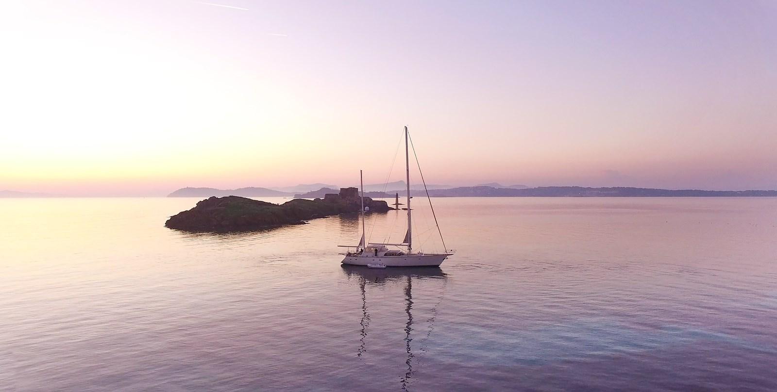 a boat on the water aboard LADY FLORE Yacht for Sale