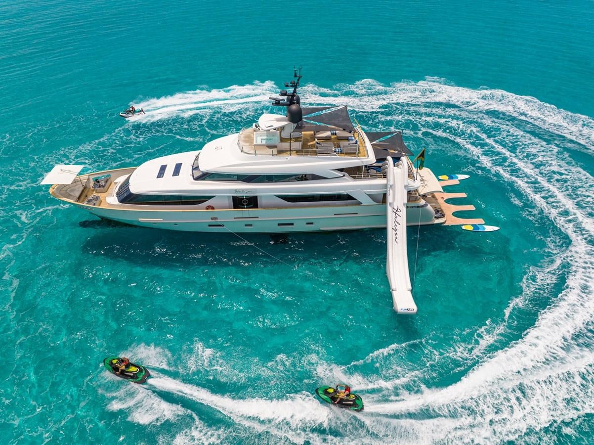 a boat in the water aboard HALCYON Yacht for Sale