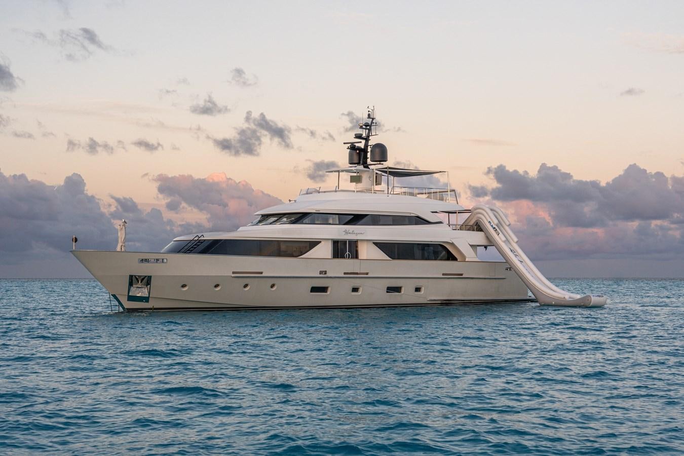 a white yacht in the water aboard HALCYON Yacht for Sale