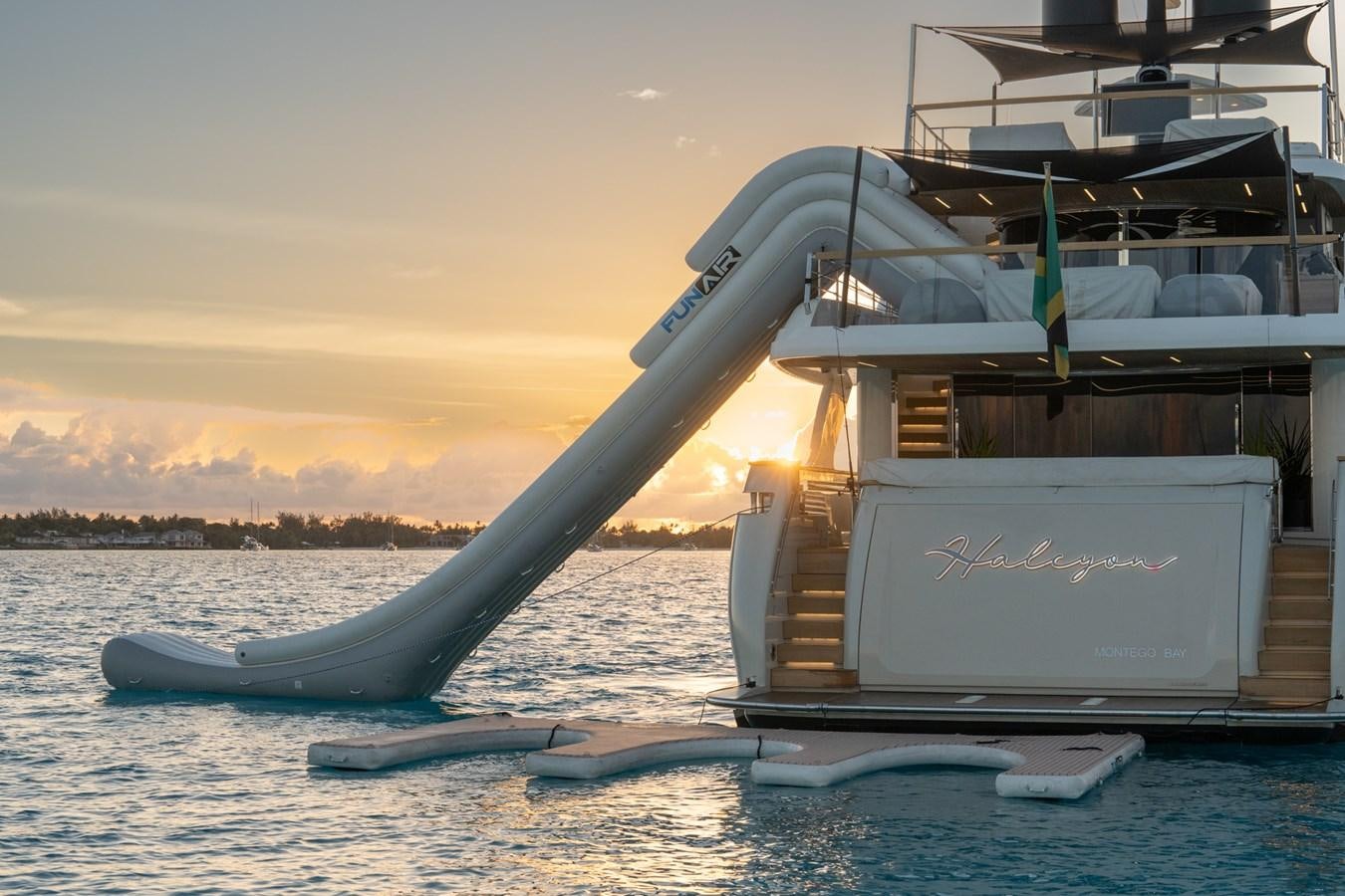 a boat on the water aboard HALCYON Yacht for Sale