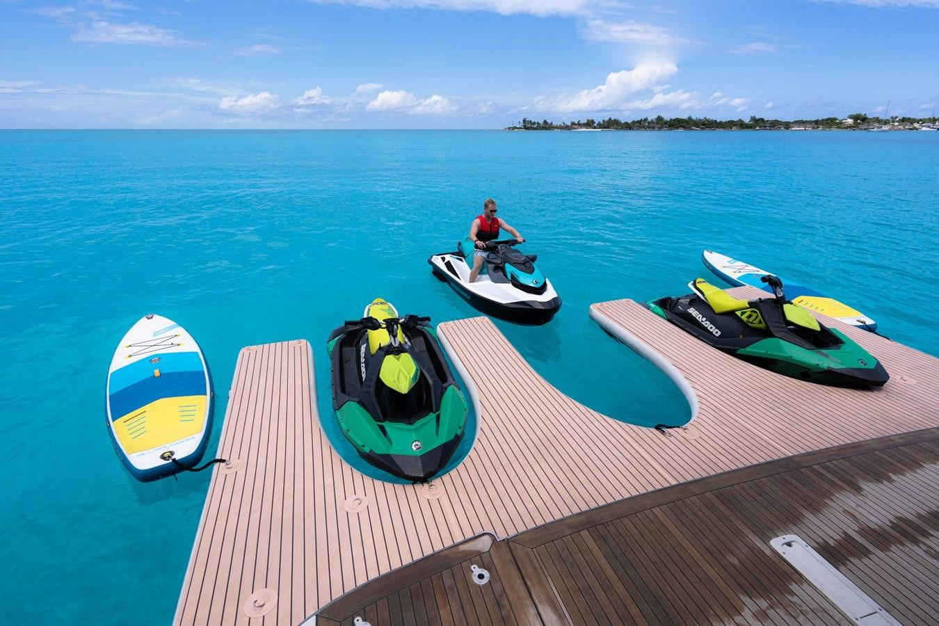 a group of boats on a body of water aboard HALCYON Yacht for Sale