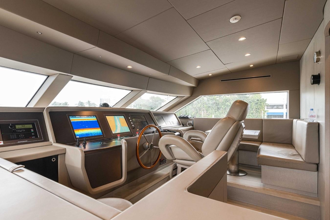 inside of a car aboard HALCYON Yacht for Sale