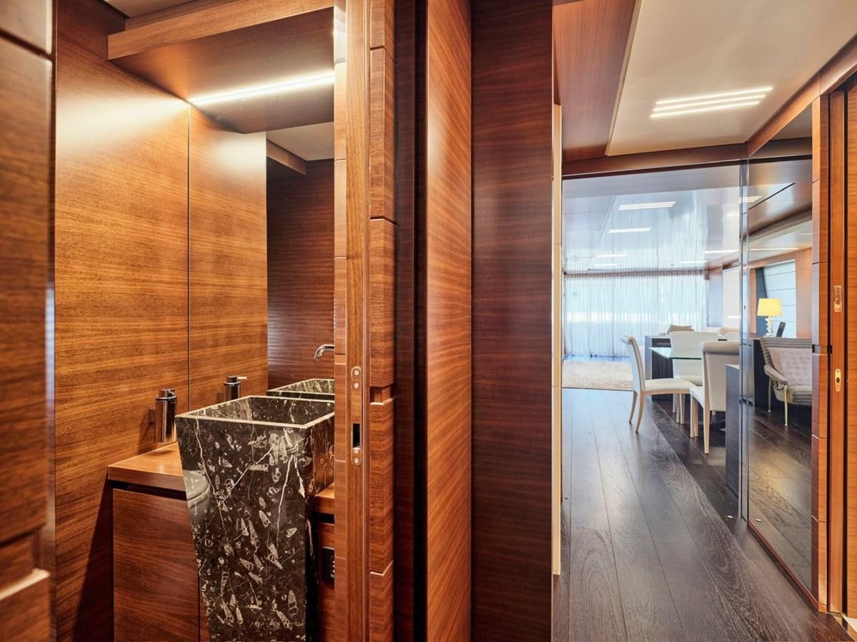 a room with a table and chairs aboard "THIRTY SEVEN Yacht for Sale