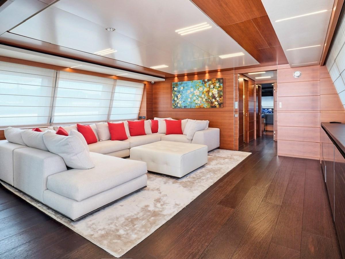 a living room with a couch aboard "THIRTY SEVEN Yacht for Sale