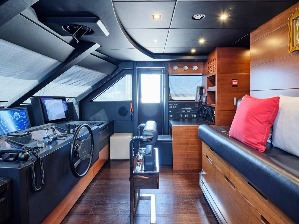 a room with a desk and a bed aboard "THIRTY SEVEN Yacht for Sale