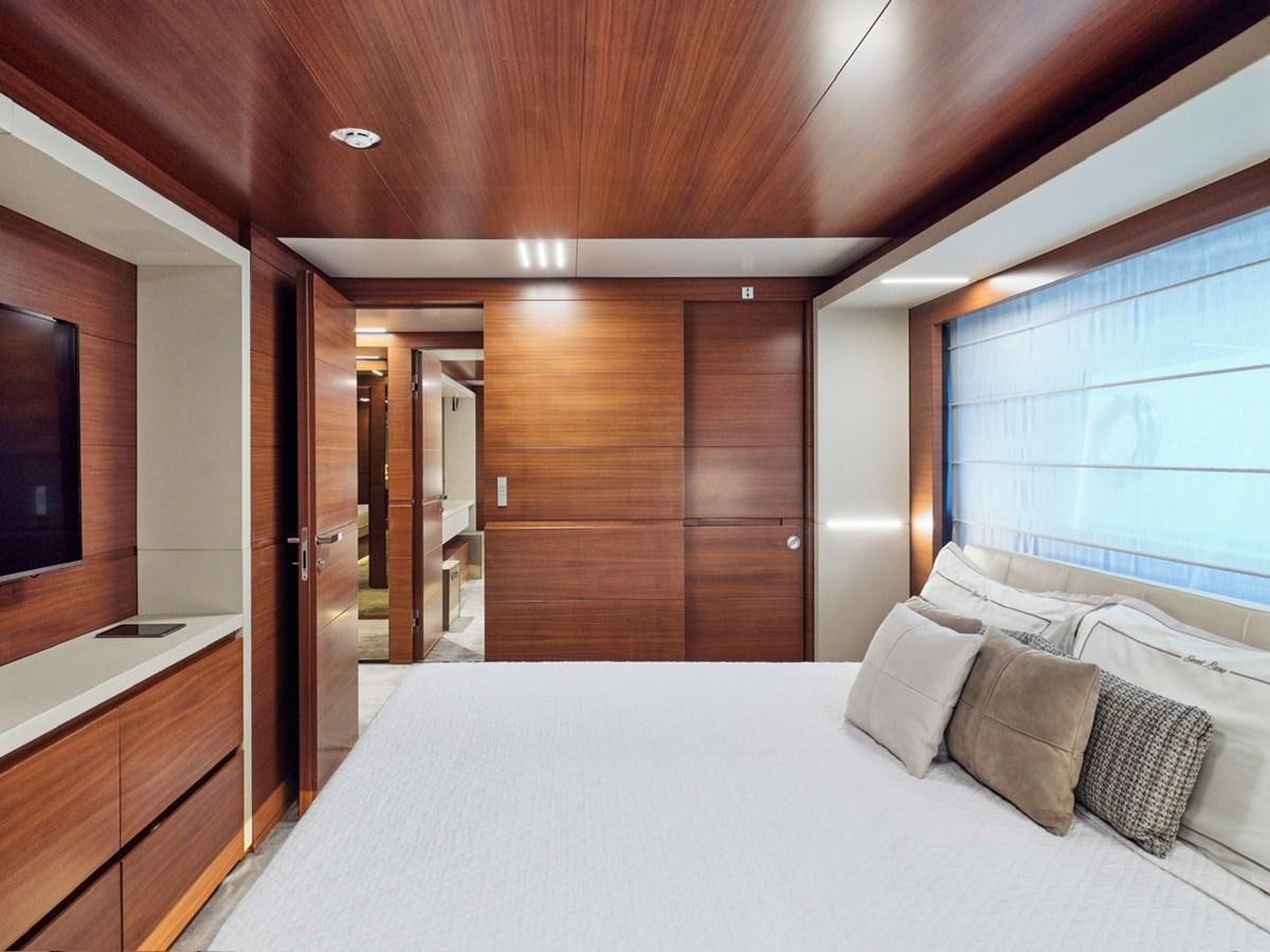 a bed in a room aboard "THIRTY SEVEN Yacht for Sale