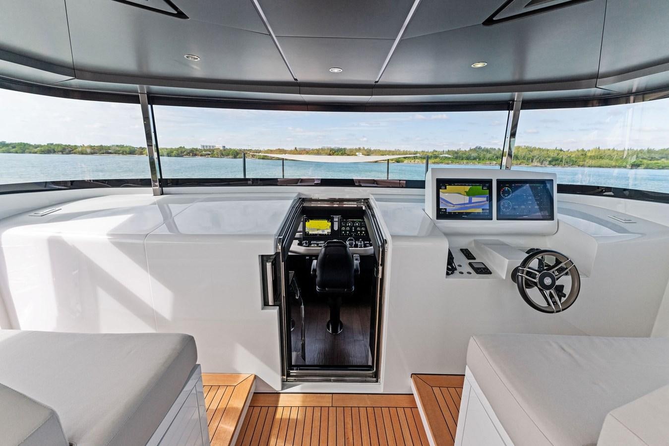 inside of a car aboard LADY K Yacht for Sale