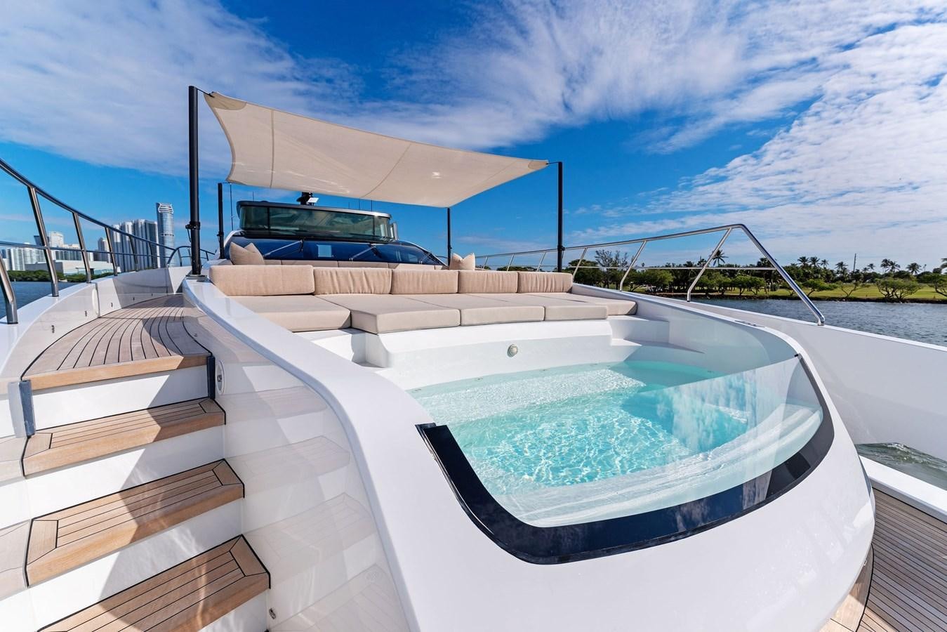 a pool on a deck aboard LADY K Yacht for Sale