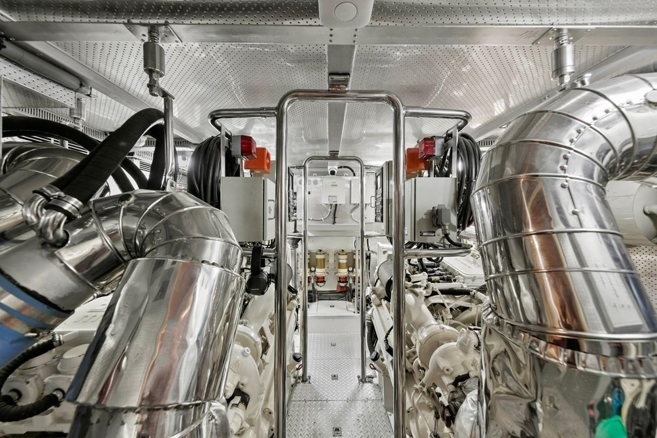 a large machine with pipes aboard VAMOS A VER Yacht for Sale