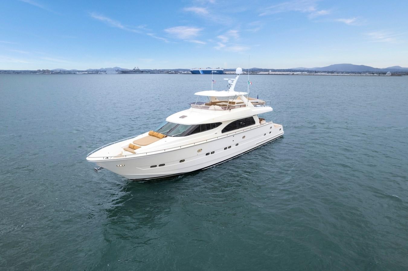 a white yacht in the water aboard VAMOS A VER Yacht for Sale