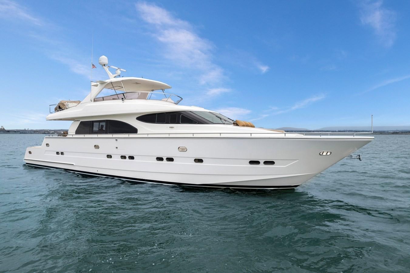 a white yacht on the water aboard VAMOS A VER Yacht for Sale