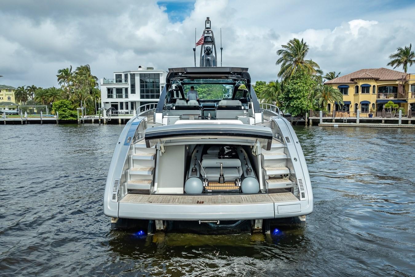 a boat on the water aboard JACQPOT Yacht for Sale