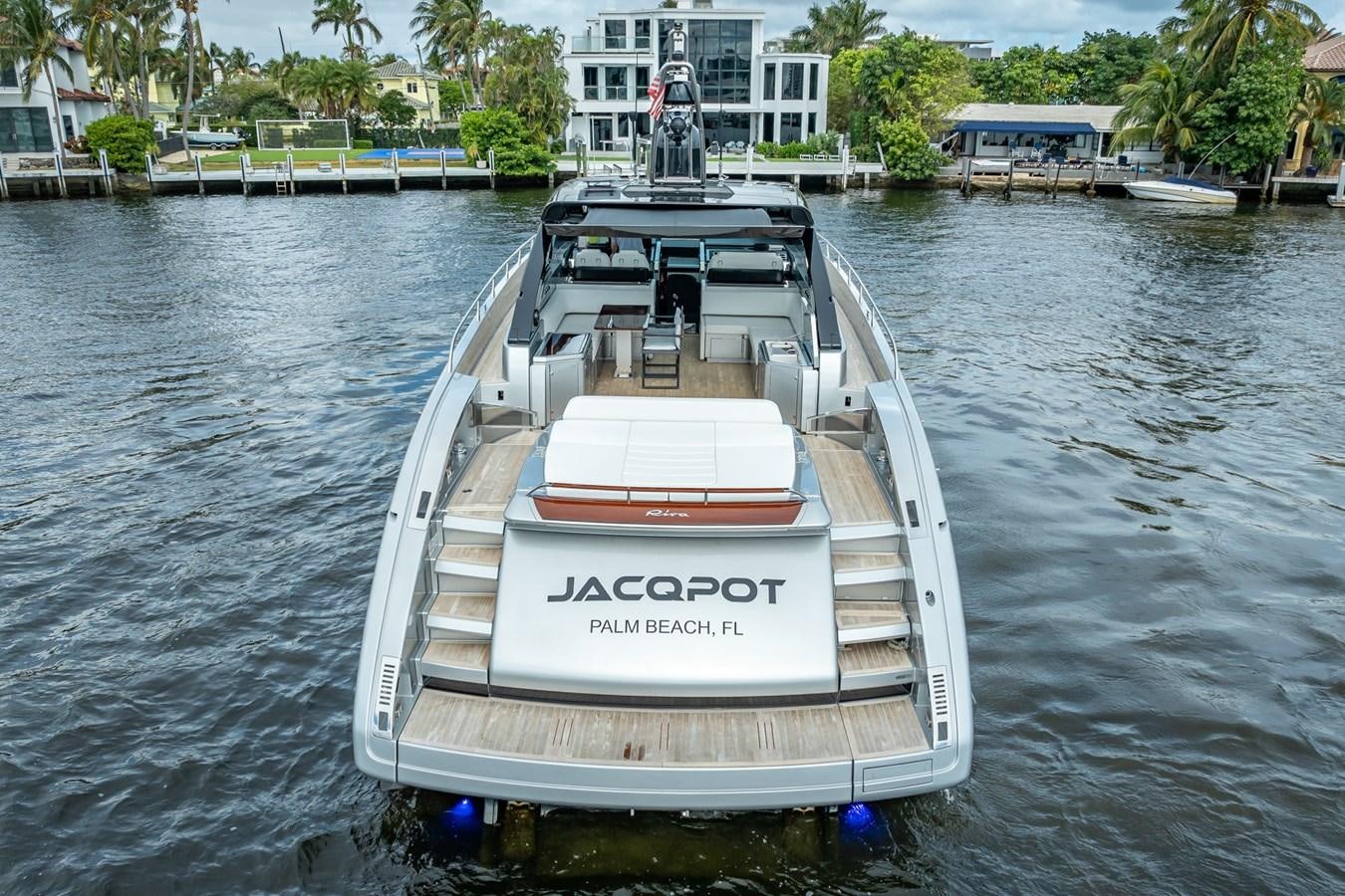 a boat on the water aboard JACQPOT Yacht for Sale