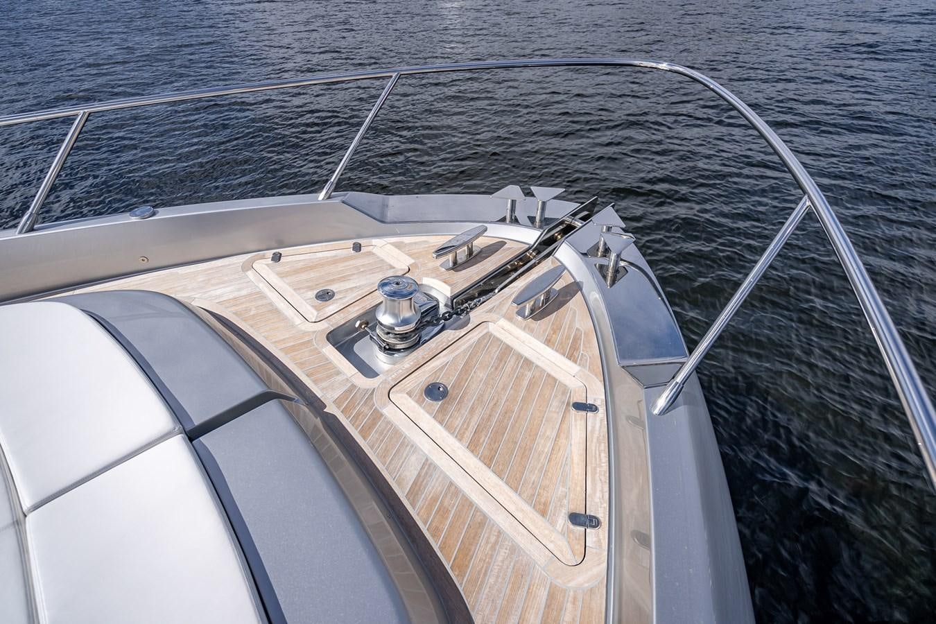 the front of a boat aboard JACQPOT Yacht for Sale