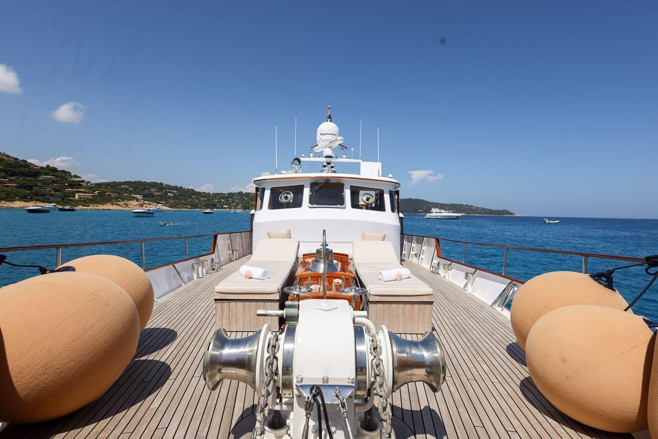 a boat on the water aboard SISSI Yacht for Sale