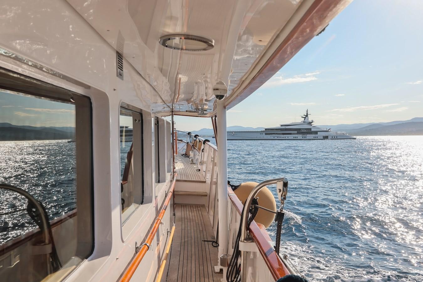 a boat on the water aboard SISSI Yacht for Sale