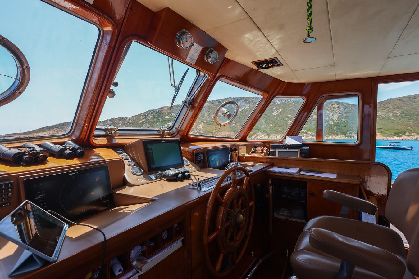 inside of a vehicle aboard SISSI Yacht for Sale