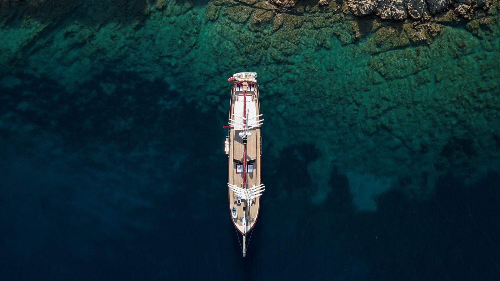 a ship in the water aboard THAT'S AMORE Yacht for Sale