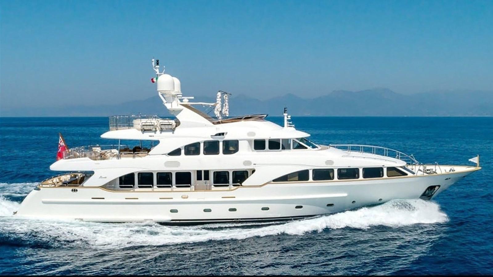 a white yacht in the water aboard MI AMORE JULIA Yacht for Sale