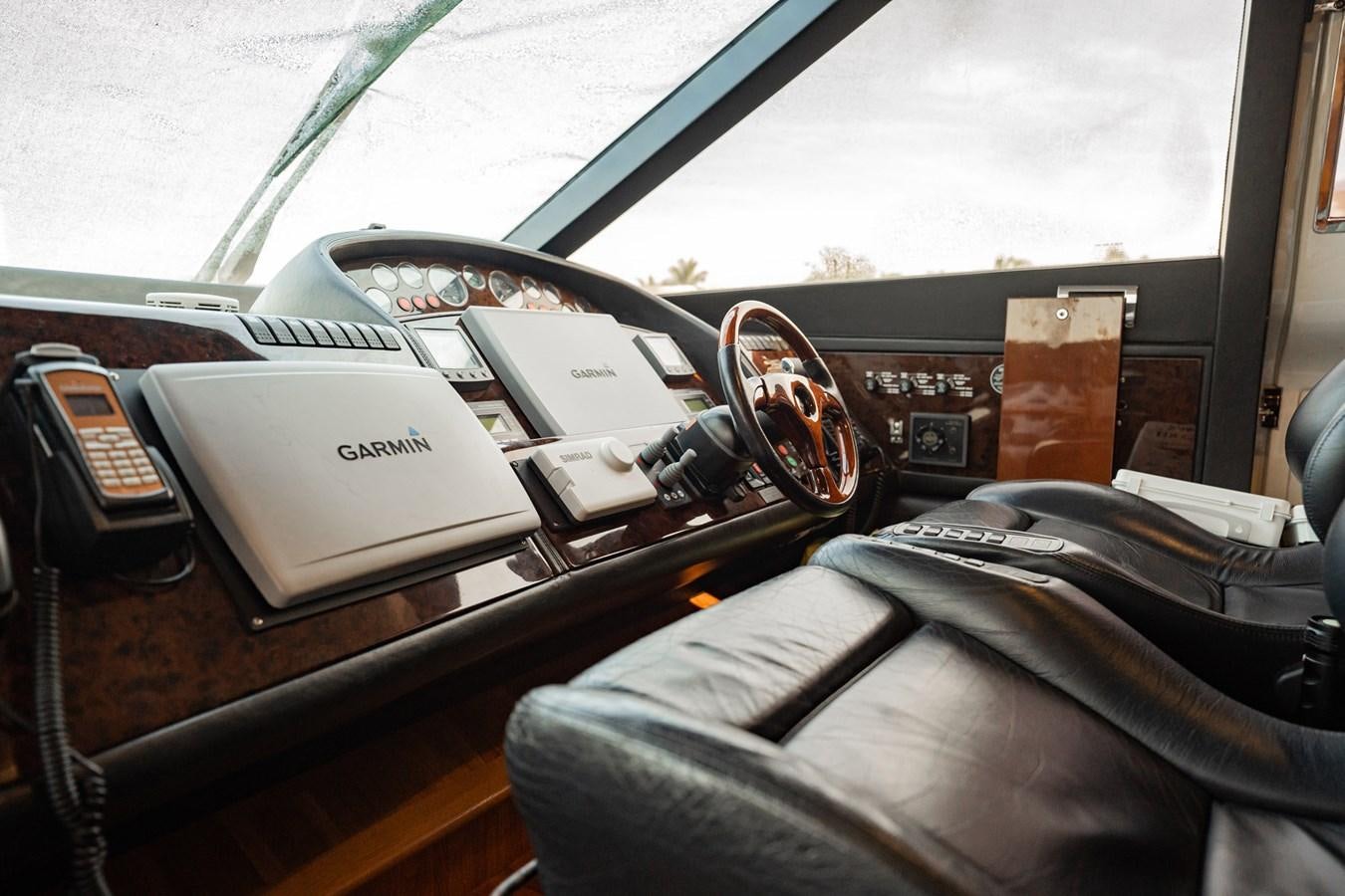 inside of a car aboard HALF MINE Yacht for Sale