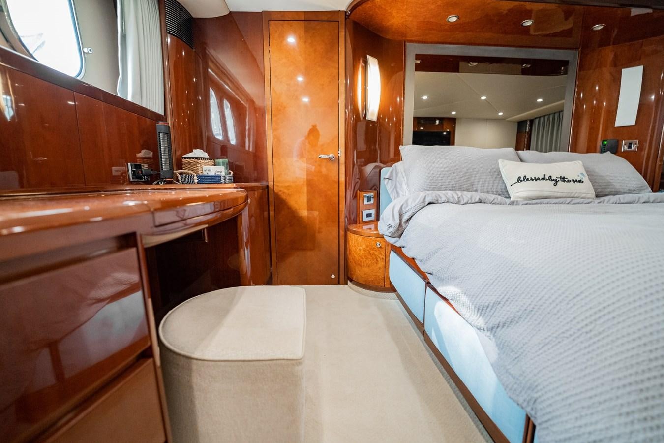 a room with two beds aboard HALF MINE Yacht for Sale