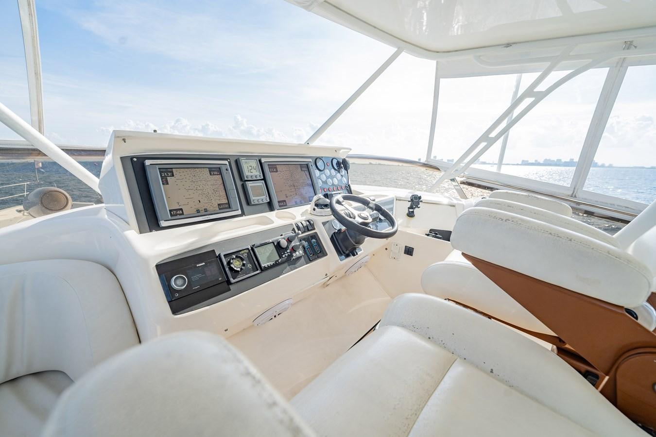 the inside of a car aboard HALF MINE Yacht for Sale