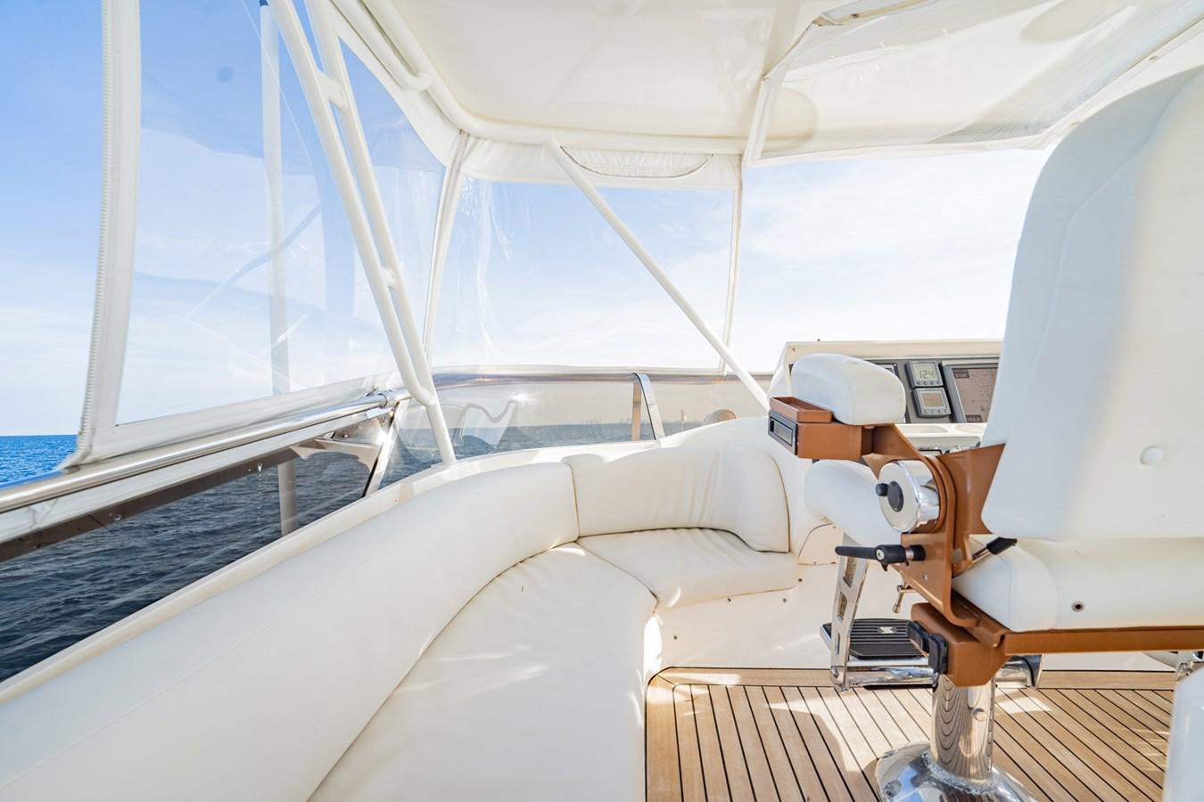 a person in a white mask in a white room aboard HALF MINE Yacht for Sale