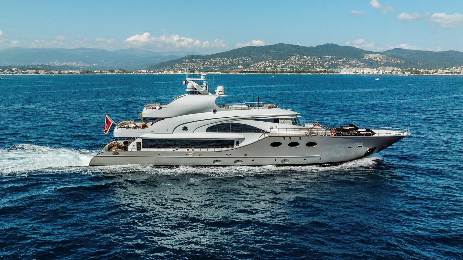 a boat on the water aboard LOTUS Yacht for Sale