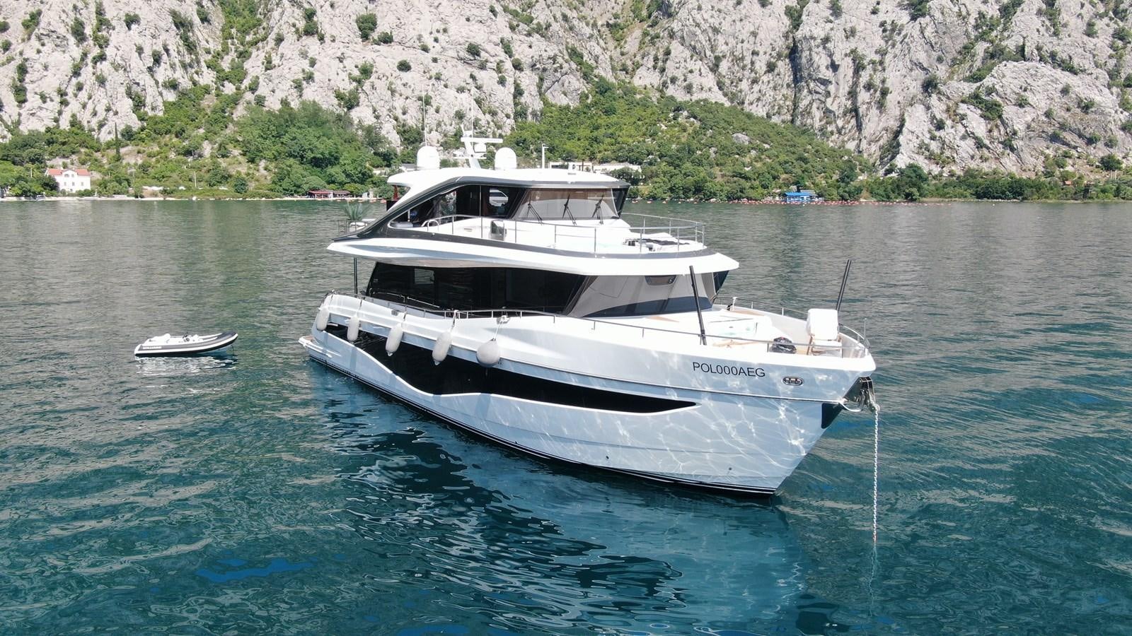 a boat on the water aboard PERLA Yacht for Sale