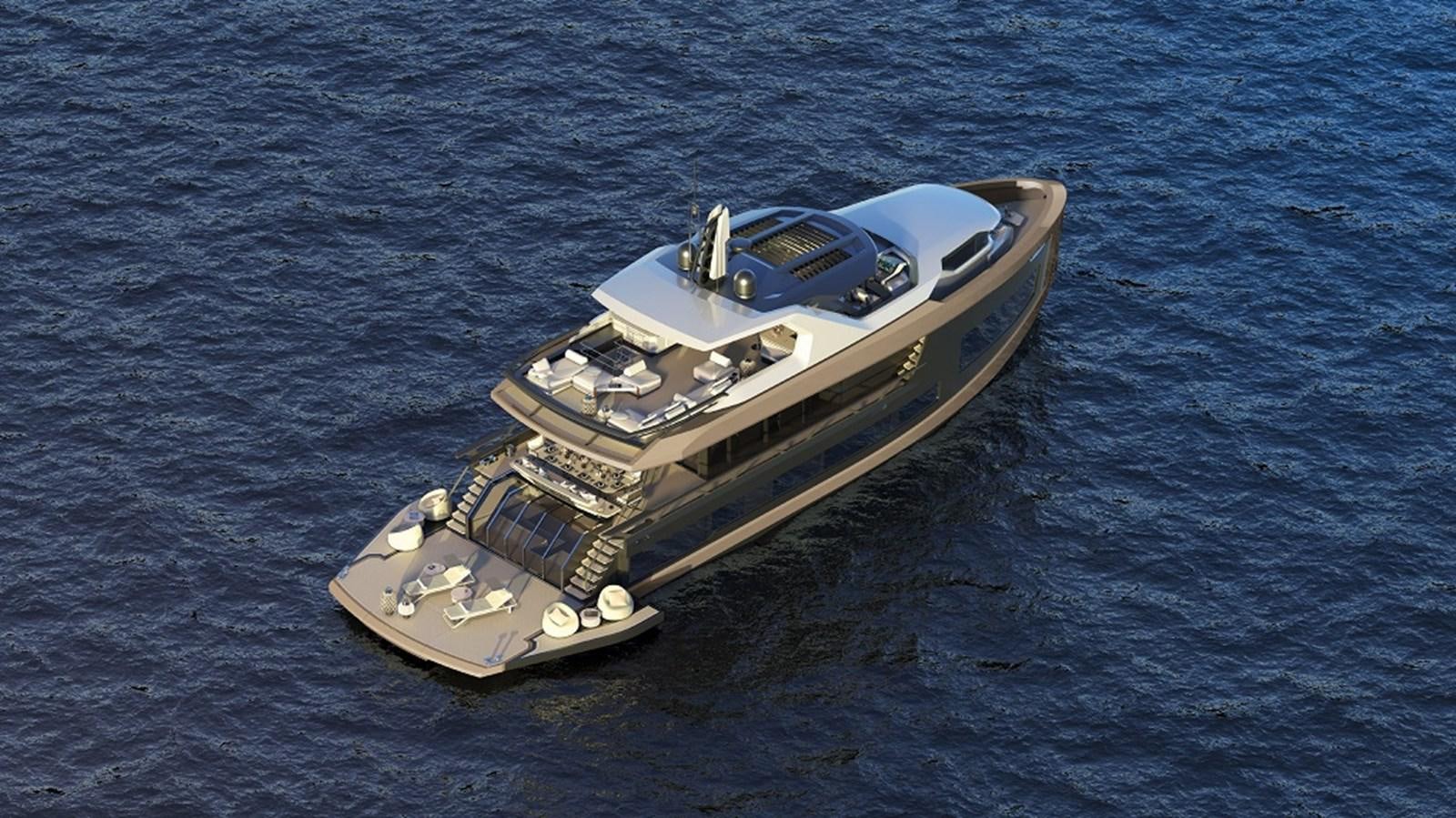 a boat in the water aboard 112DS MAZU Yacht for Sale