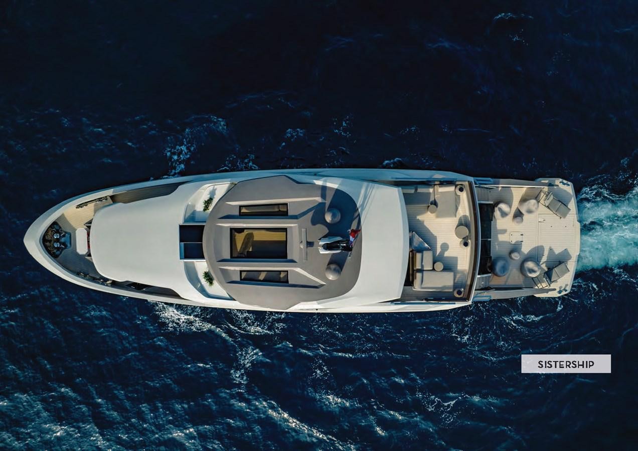 a space ship in outer space aboard 112DS MAZU Yacht for Sale