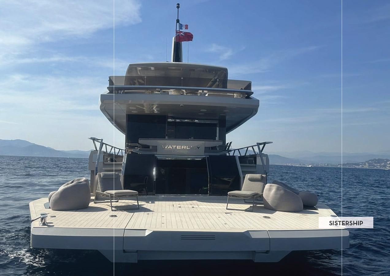 a boat on the water aboard 112DS MAZU Yacht for Sale
