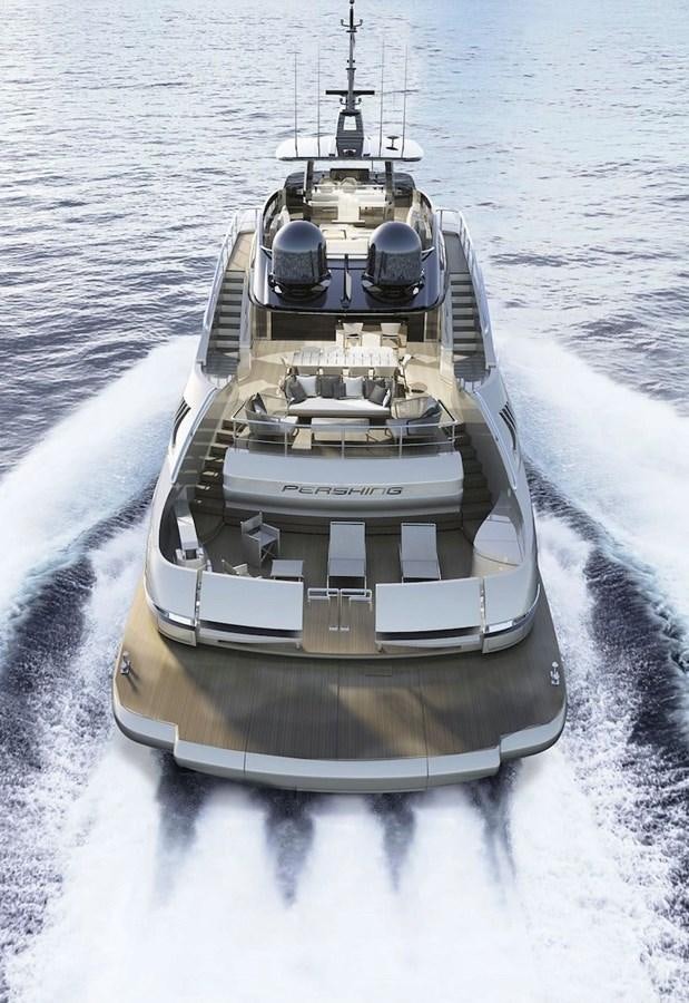 a ship in the water aboard PERSHING GTX 116 Yacht for Sale