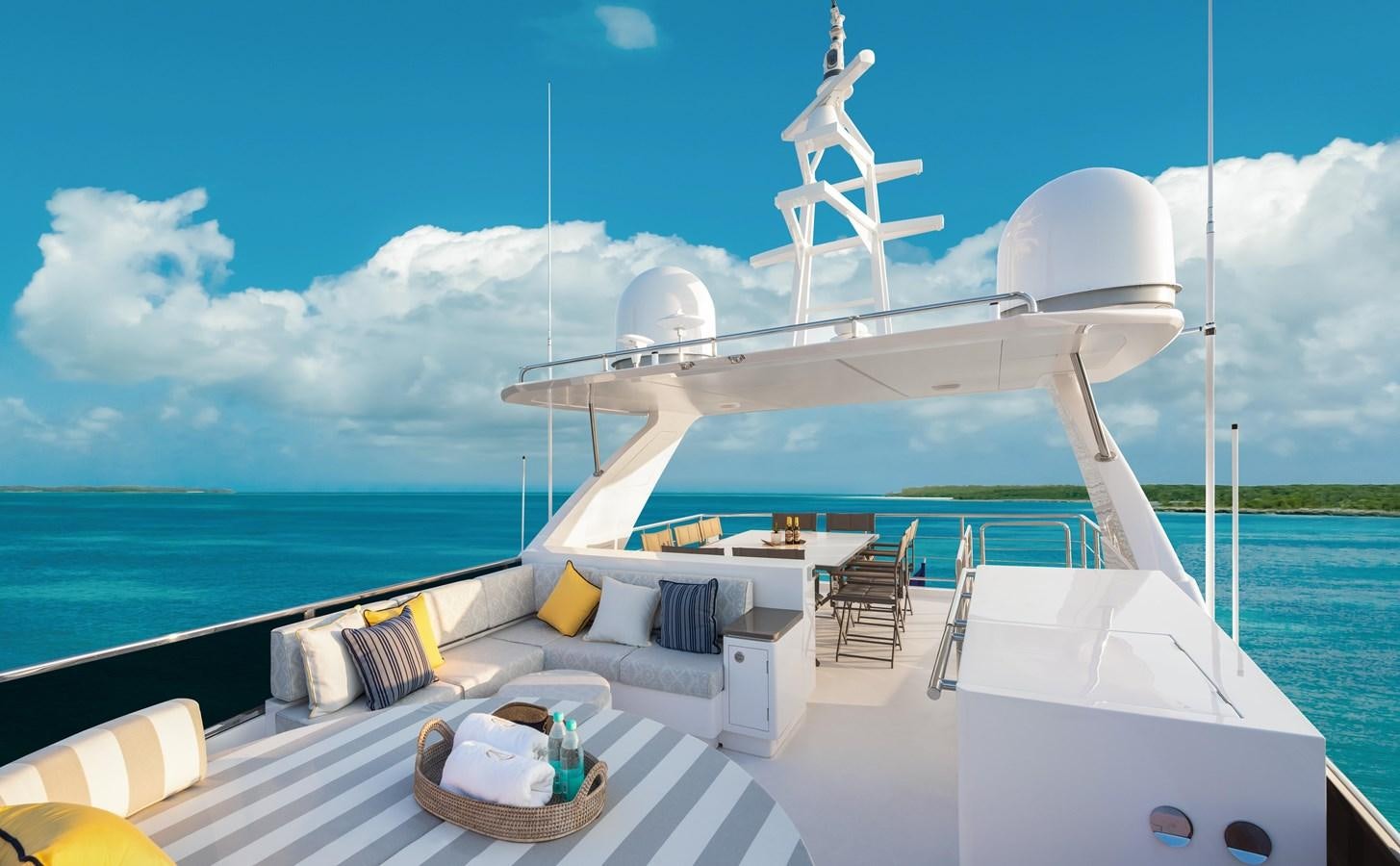 a boat on the water aboard HORIZON FD110 Yacht for Sale