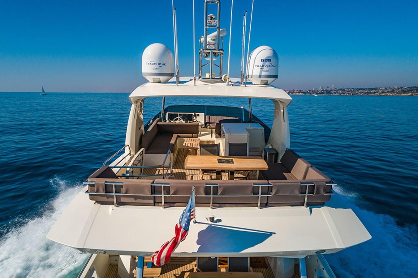 a boat on the water aboard 2018 PRESTIGE 680 Yacht for Sale