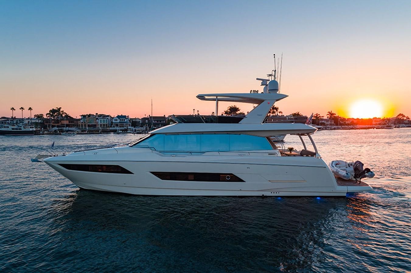 a boat in the water aboard 2018 PRESTIGE 680 Yacht for Sale