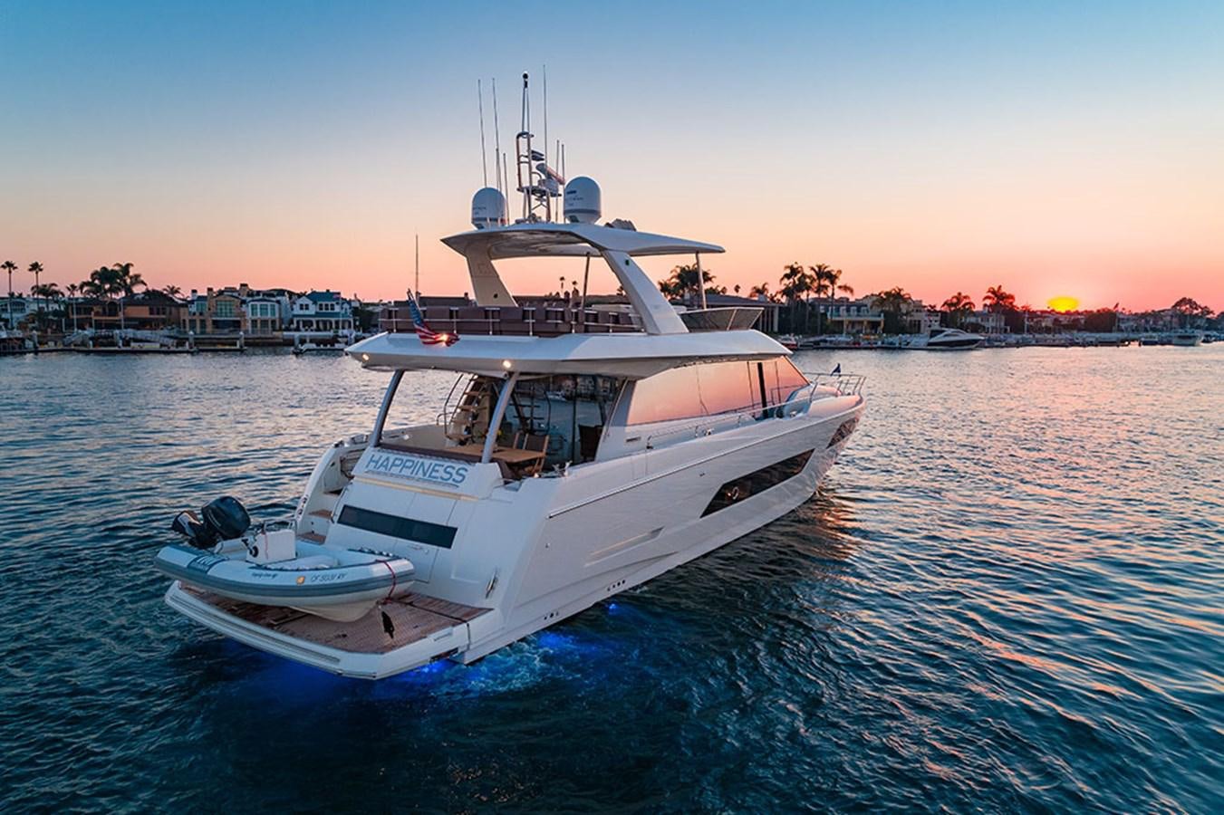 a boat in the water aboard 2018 PRESTIGE 680 Yacht for Sale