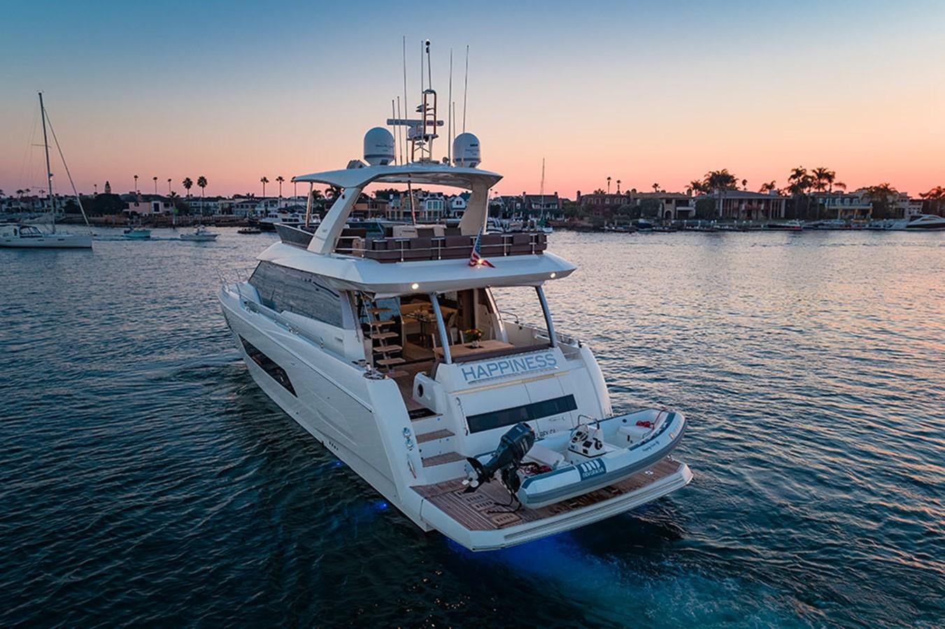a boat in the water aboard 2018 PRESTIGE 680 Yacht for Sale