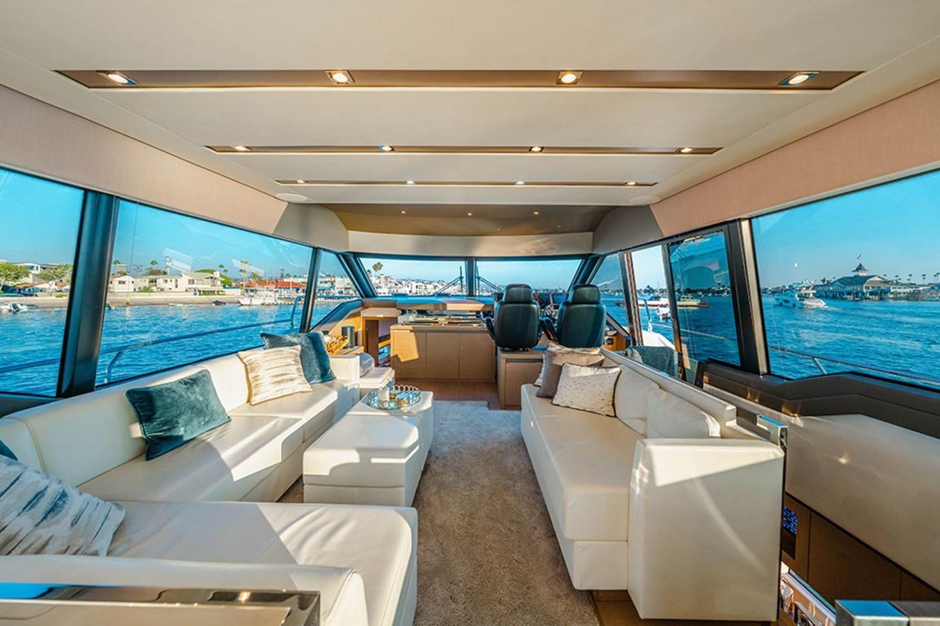 inside of a car aboard 2018 PRESTIGE 680 Yacht for Sale