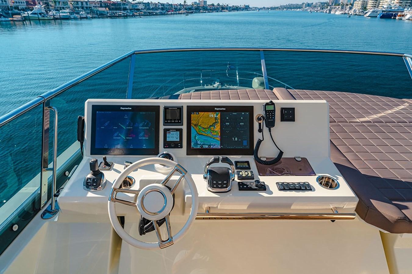 a cockpit of a plane aboard 2018 PRESTIGE 680 Yacht for Sale