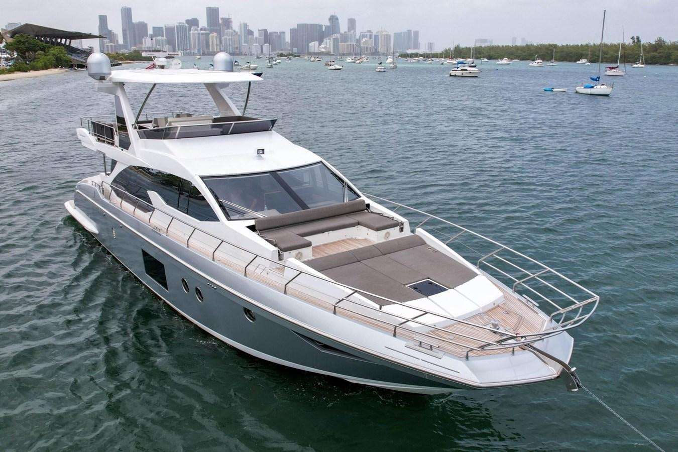 a boat in the water aboard 2017 66' AZIMUT Yacht for Sale