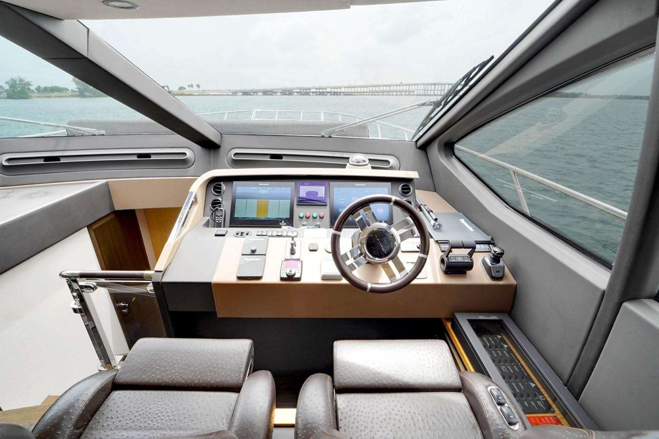 inside of a car aboard 2017 66' AZIMUT Yacht for Sale