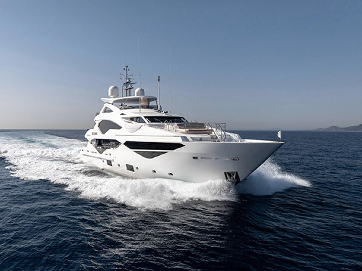 a white yacht on the water aboard ELYSIUM Yacht for Sale