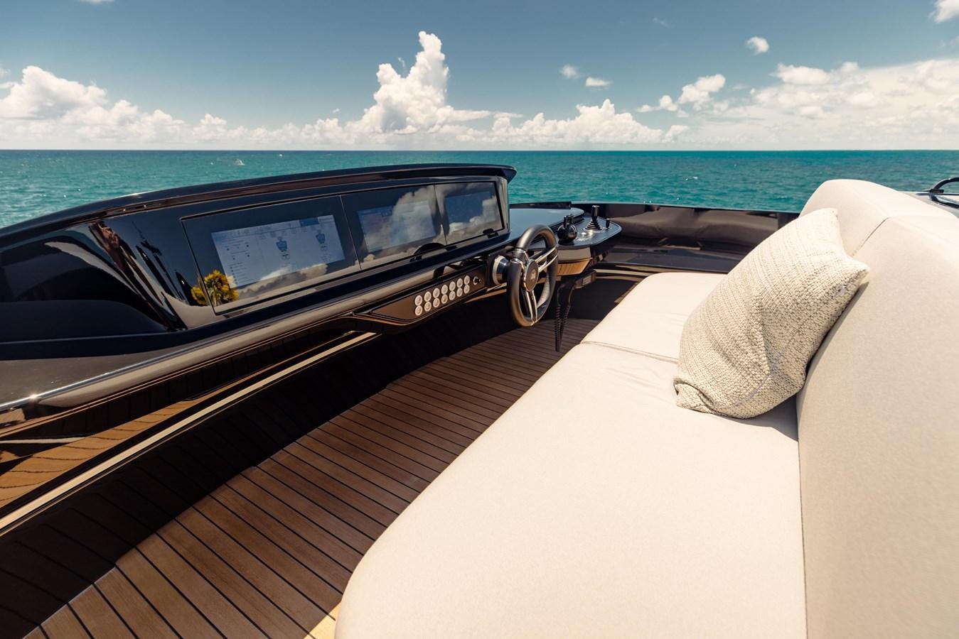 a car on a boat aboard OFFLINE Yacht for Sale