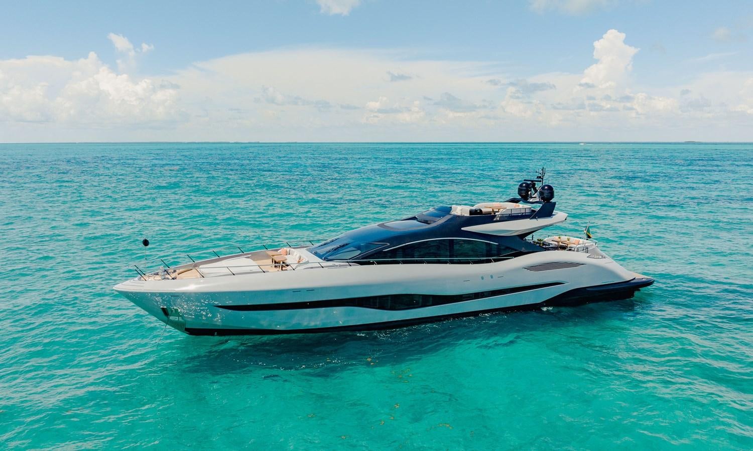 a white boat in the water aboard OFFLINE Yacht for Sale
