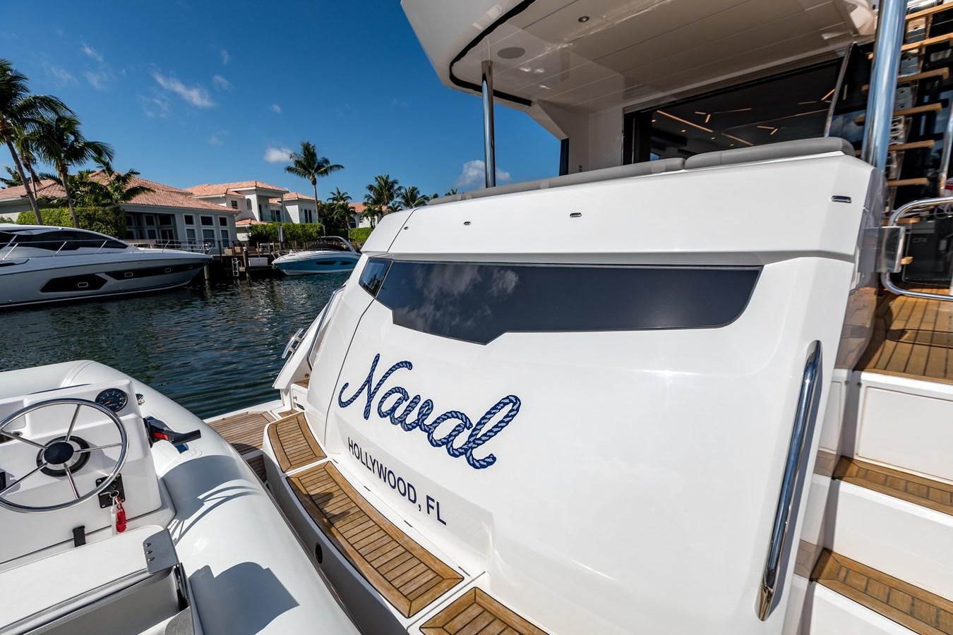 a boat on the water aboard NAVAL Yacht for Sale