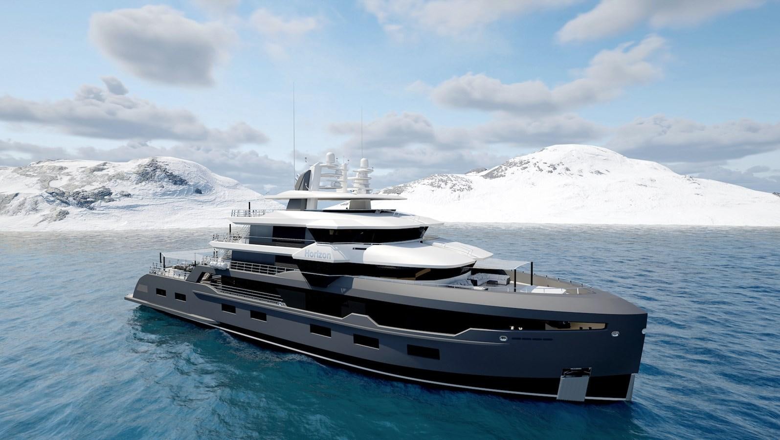 a boat in the water aboard HORIZON Yacht for Sale
