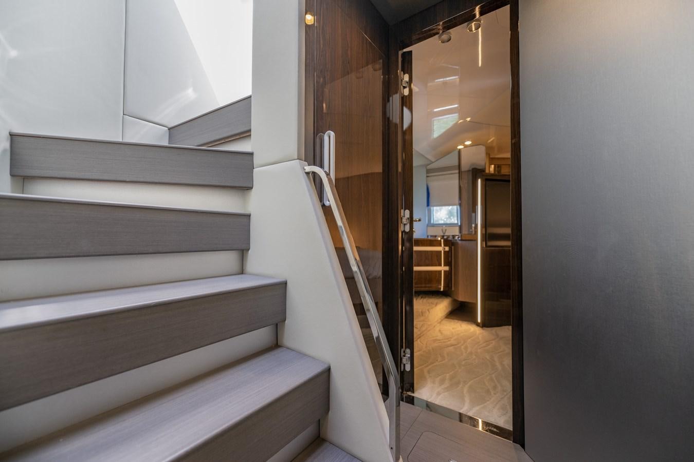 a staircase leading to a room aboard CANDELARIA Yacht for Sale