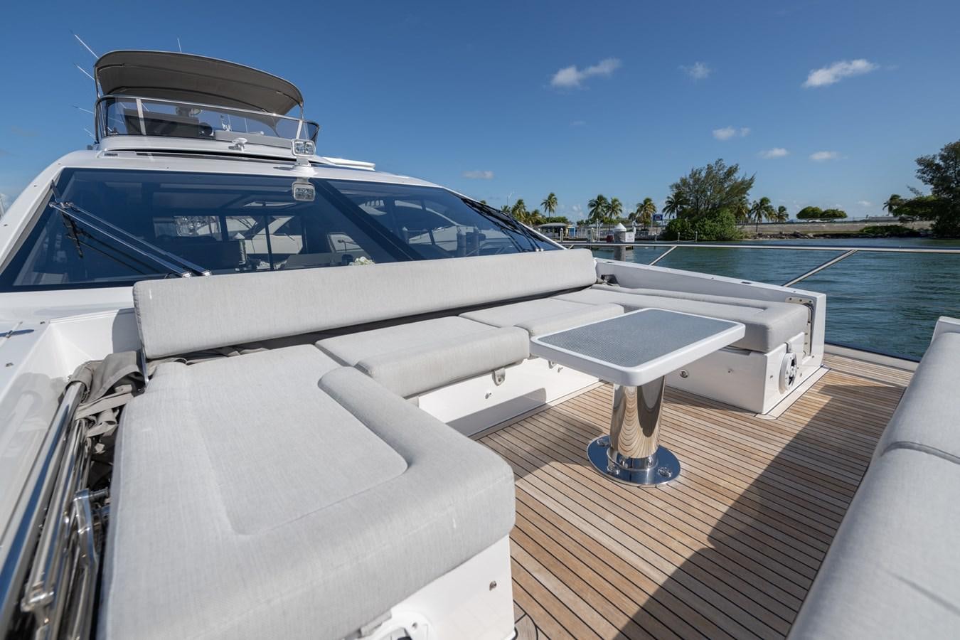 a boat on a deck aboard CANDELARIA Yacht for Sale